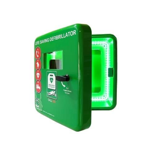 Elarix 4000PL Defibrillator Cabinet - Permanent Light - Green - Unlocked